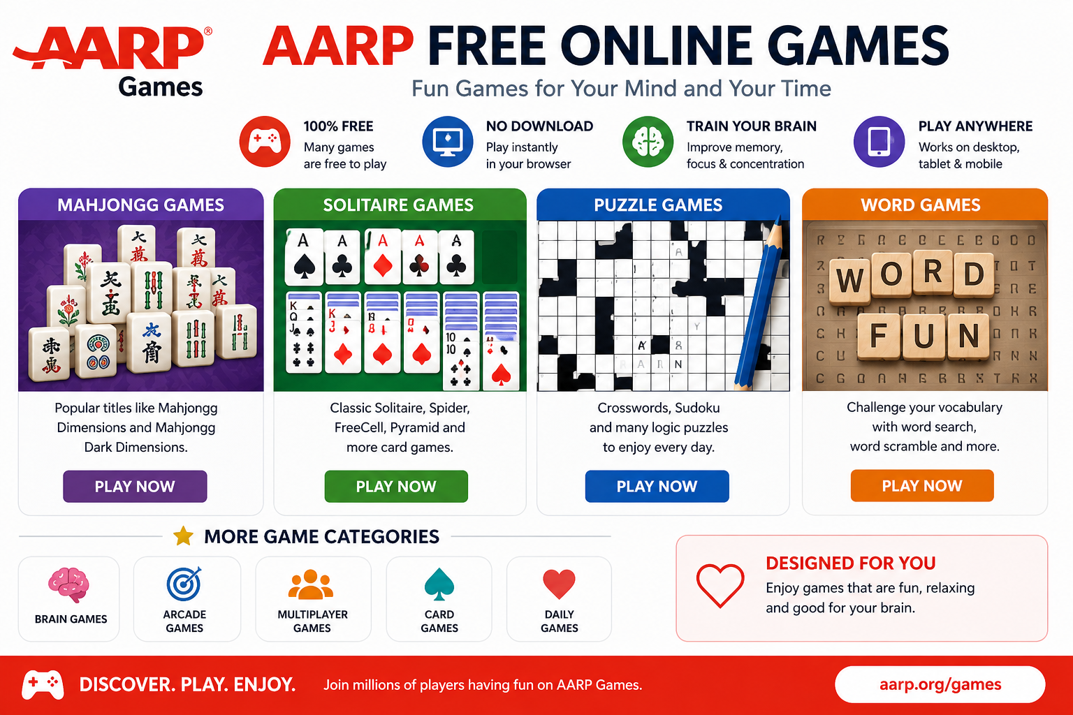 AARP Free Online Games – Fun Browser Games for All Ages